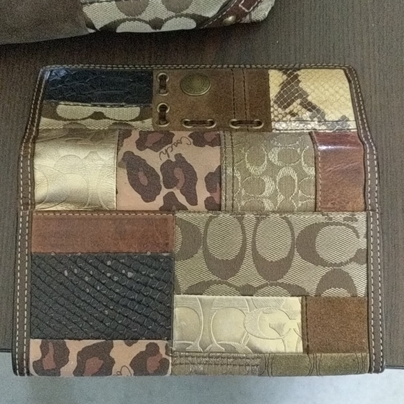 Coach Bags Animal Patch Print Coach Leather Purse And Wallet Poshmark